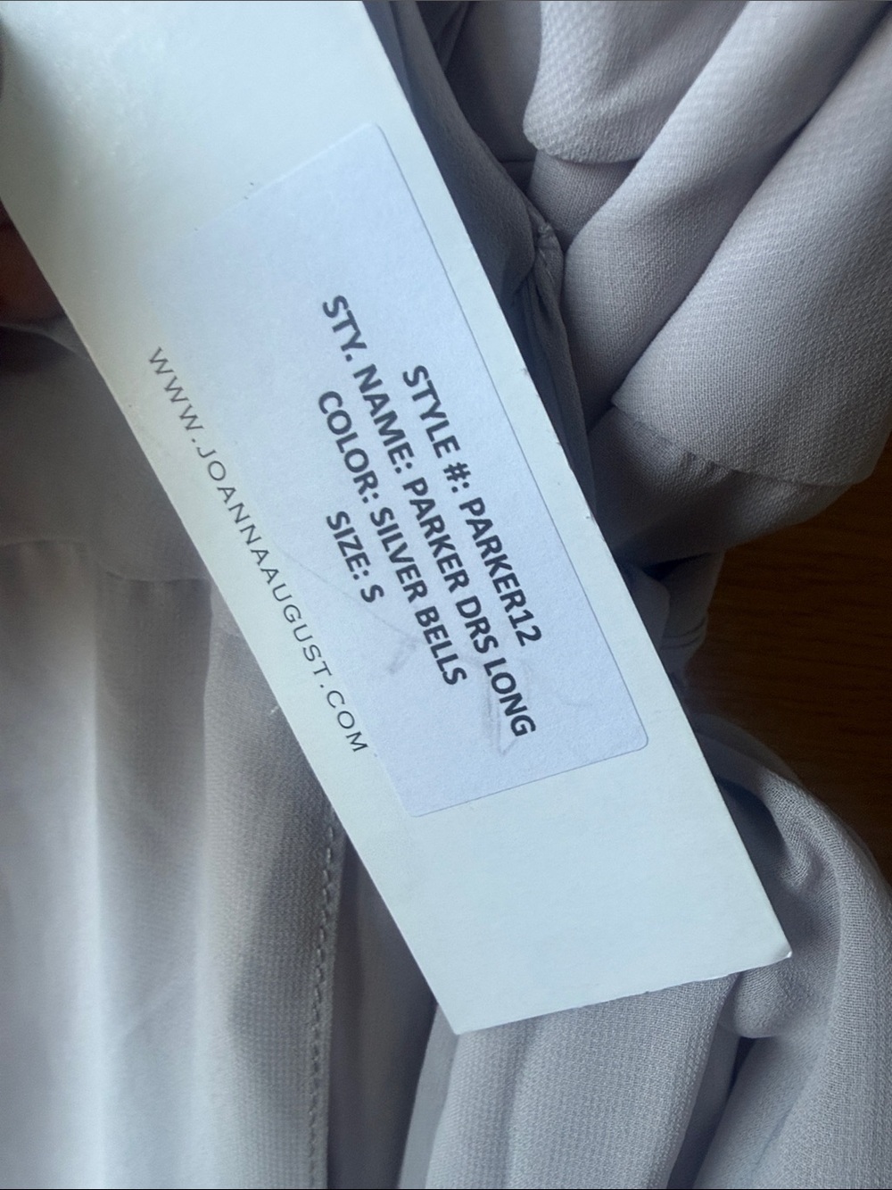 Ceremony by Joanna August Pale Gray Braided-Strap Wrap Maxi Dress - Picture 5 of 7